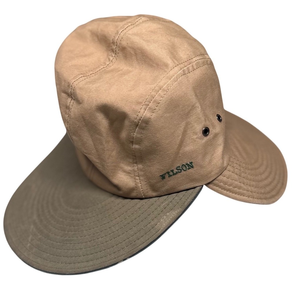 Filson Tin Cloth Wildfowl Hat XXL Dark Tan Otter Green Hunting Cap 60065 USAmade